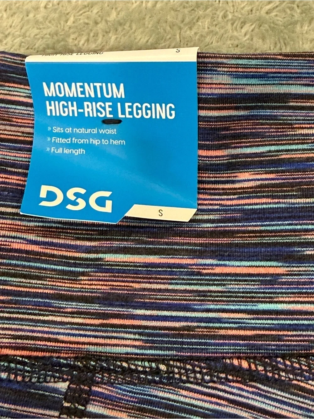 DSG Girls High Rise Leggings Size S 8-9 Multicolor Athletic NWT